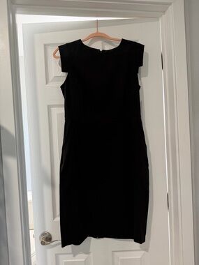 J.Crew Black Cap-Sleeve Sheath Dress | Size 8